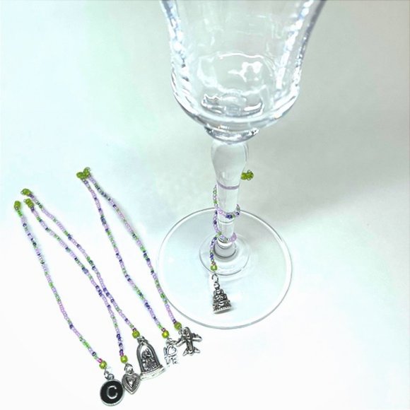 Twisted wrap around Wine Charms Great for Weddings, Gifts - Picture 5 of 5